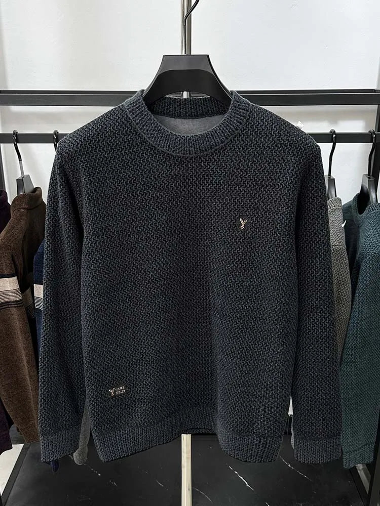 đ„ Pull Homme BrodĂ© â ĂlĂ©gance et Confort Automnal/Hivernal đ„