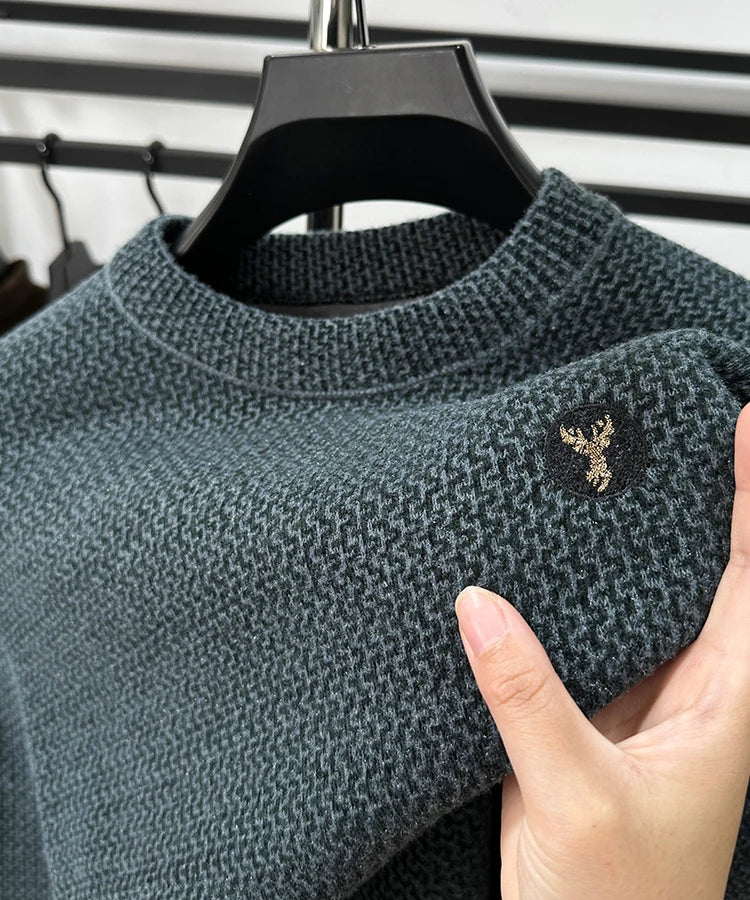 đ„ Pull Homme BrodĂ© â ĂlĂ©gance et Confort Automnal/Hivernal đ„
