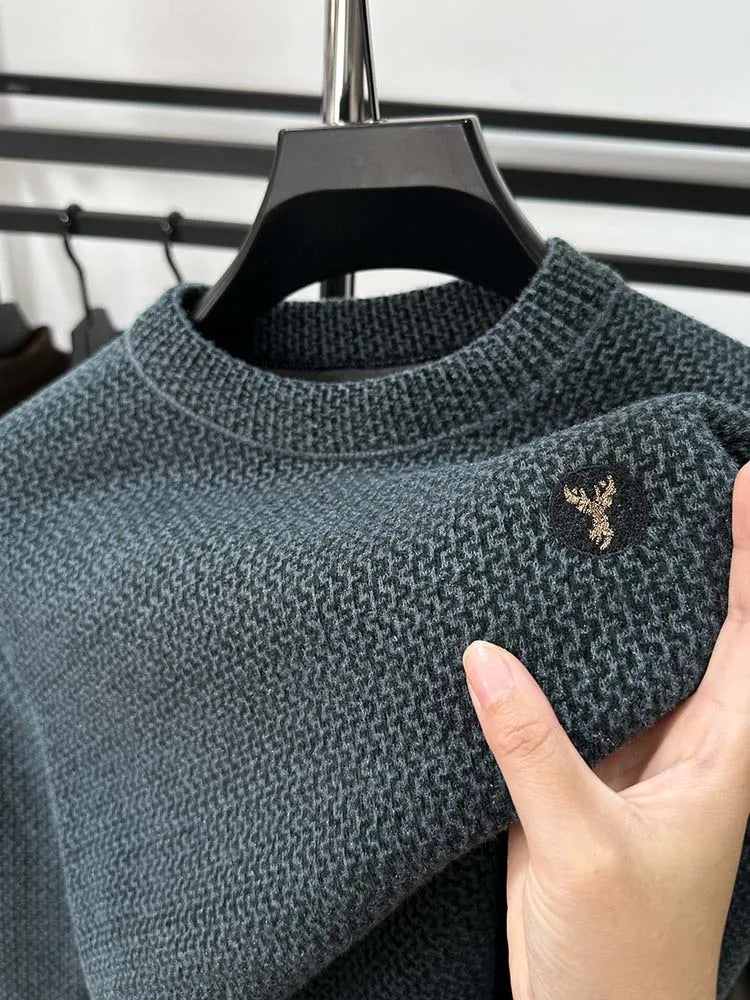 đ„ Pull Homme BrodĂ© â ĂlĂ©gance et Confort Automnal/Hivernal đ„