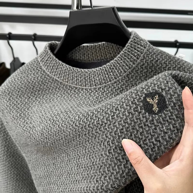 đ„ Pull Homme BrodĂ© â ĂlĂ©gance et Confort Automnal/Hivernal đ„