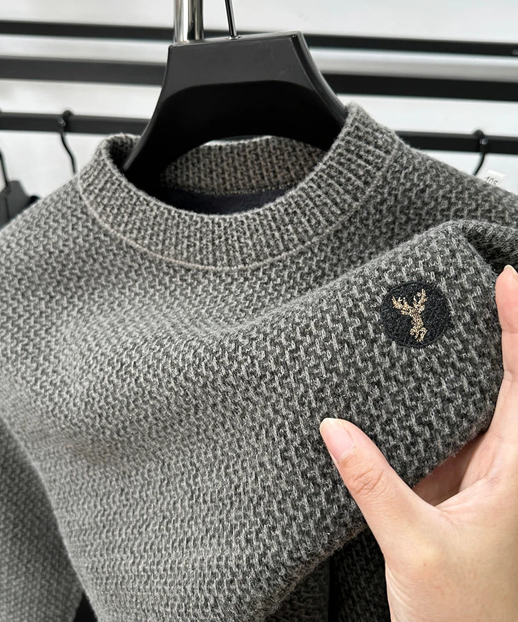 đ„ Pull Homme BrodĂ© â ĂlĂ©gance et Confort Automnal/Hivernal đ„