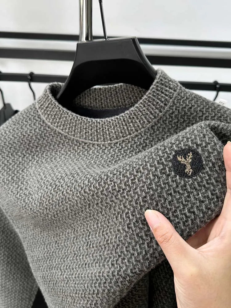 🔥 Pull Homme Brodé – Élégance et Confort Automnal/Hivernal 🔥