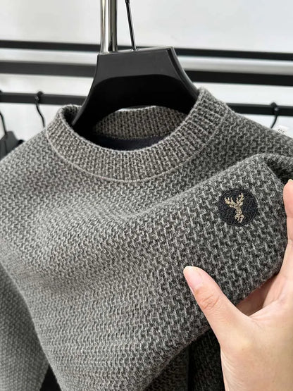 🔥 Pull Homme Brodé – Élégance et Confort Automnal/Hivernal 🔥