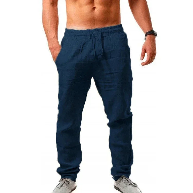 🌿 Pantalon en Coton et Lin Homme – Élégance décontractée pour l'Été 2025☀️