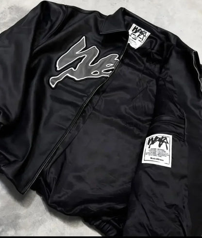 🧥 Veste Baseball Y2K en Cuir – Style Rétro & Hip-Hop Américain 🔥
