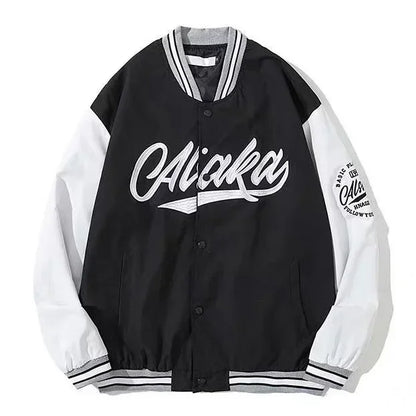 🧥 Veste Baseball Y2K en Cuir – Style Rétro & Hip-Hop Américain 🔥