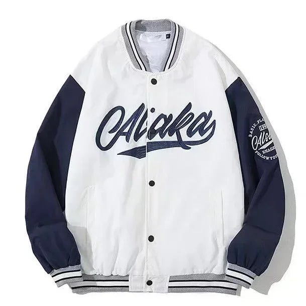 🧥 Veste Baseball Y2K en Cuir – Style Rétro & Hip-Hop Américain 🔥