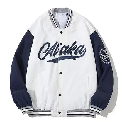 🧥 Veste Baseball Y2K en Cuir – Style Rétro & Hip-Hop Américain 🔥