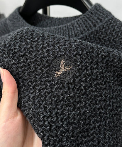 🔥 Pull Homme Brodé – Élégance et Confort Automnal/Hivernal 🔥
