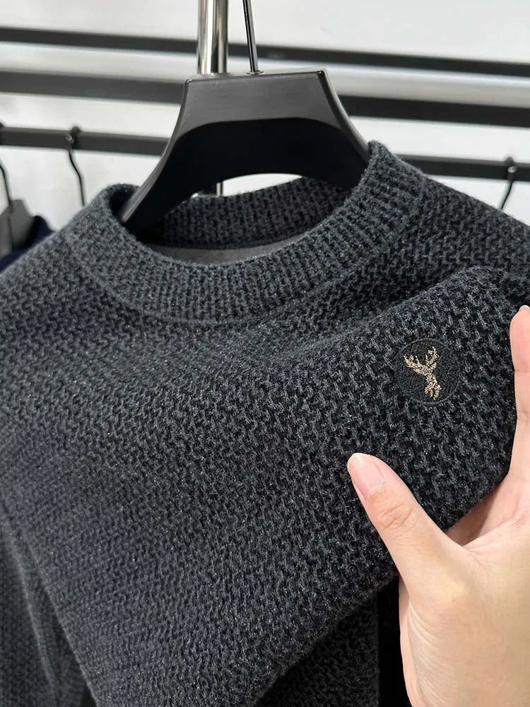 🔥 Pull Homme Brodé – Élégance et Confort Automnal/Hivernal 🔥