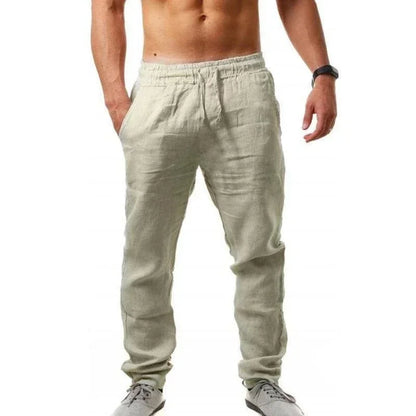 🌿 Pantalon en Coton et Lin Homme – Élégance décontractée pour l'Été 2025☀️