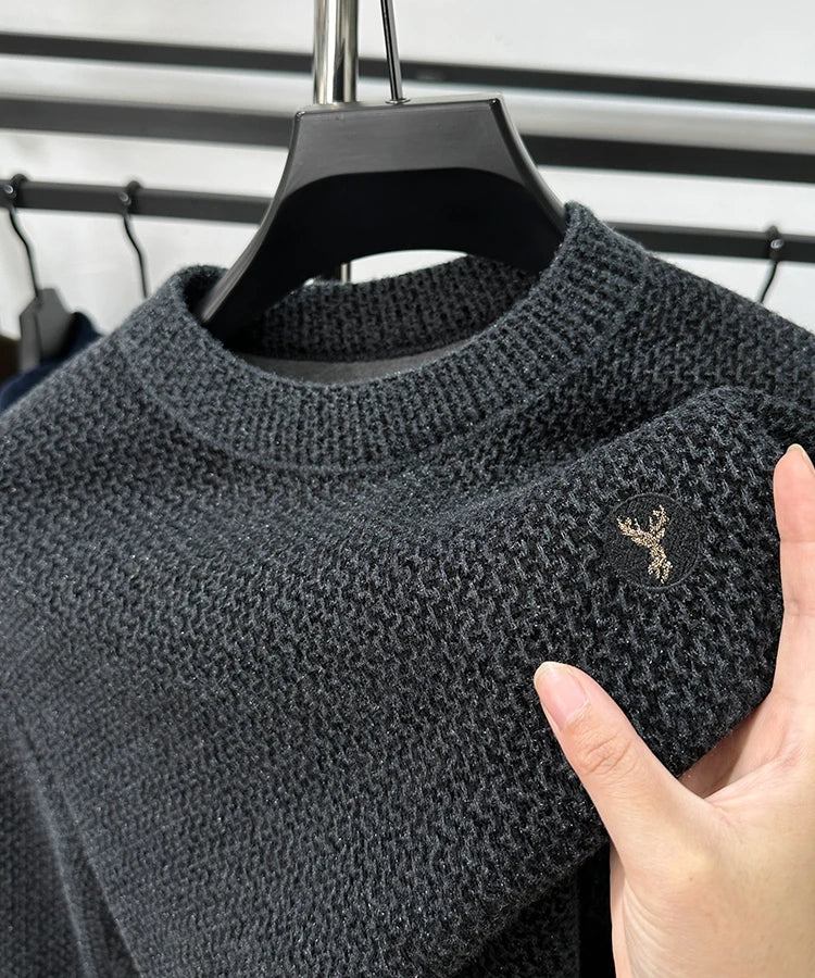 🔥 Pull Homme Brodé – Élégance et Confort Automnal/Hivernal 🔥
