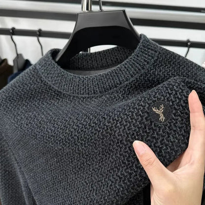 🔥 Pull Homme Brodé – Élégance et Confort Automnal/Hivernal 🔥